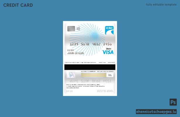 Vorschau einer Visa-Debitkarte der China Industrial and Commercial Bank